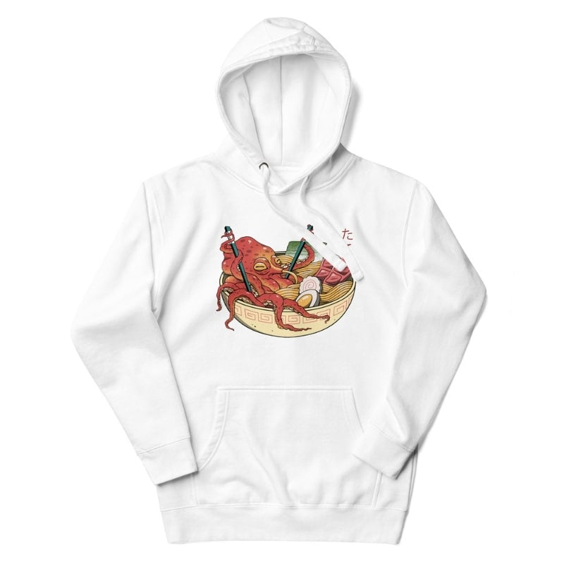 Octopus Ramen Japanese Sweatshirt - S / White