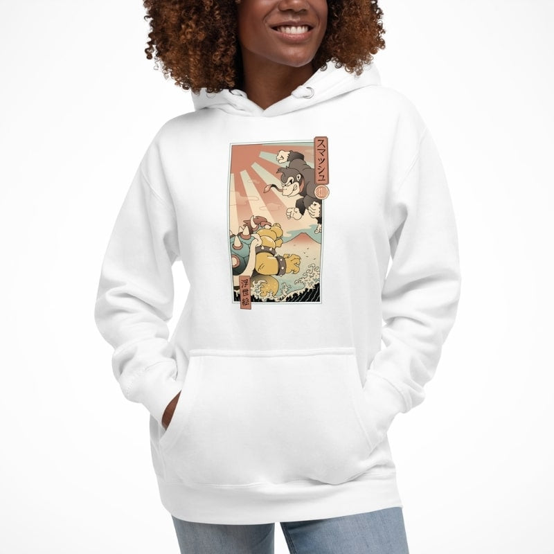 Japanese sweatshirt Ukiyo-e Kaiju Smash