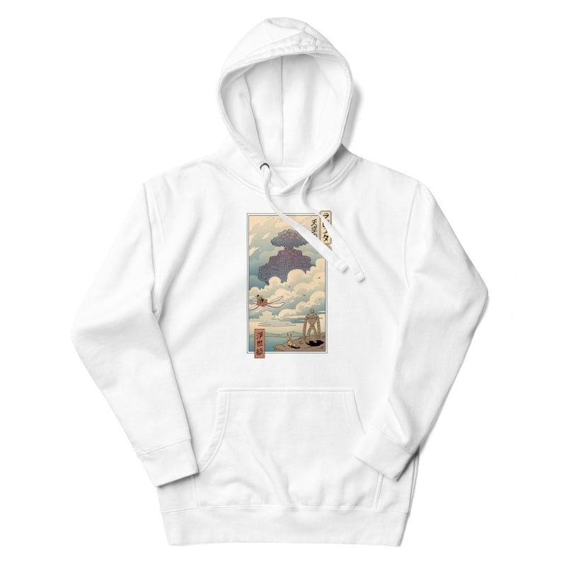 Japanese sweatshirt Ukiyo-e Laputa - S / White