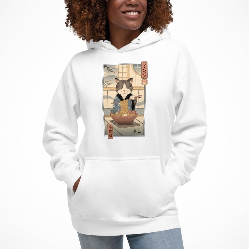 Japanese sweatshirt Ukiyo-e Neko Ramen