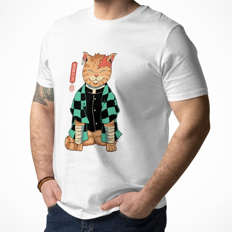 Japanese T-shirt Neko Pourfendeur