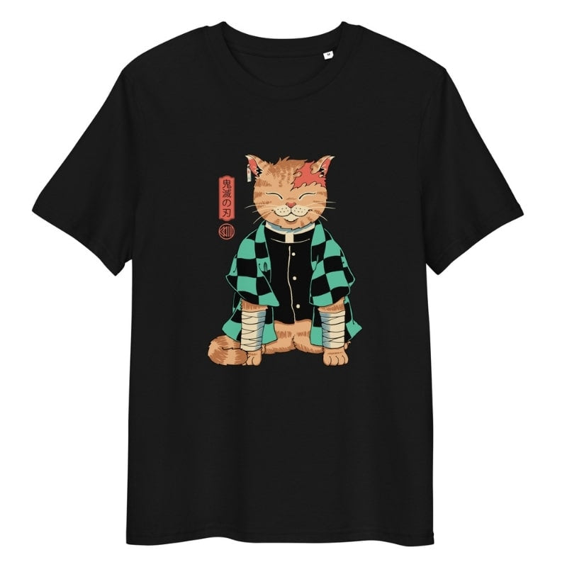 Japanese T-shirt Neko Pourfendeur - S / Black