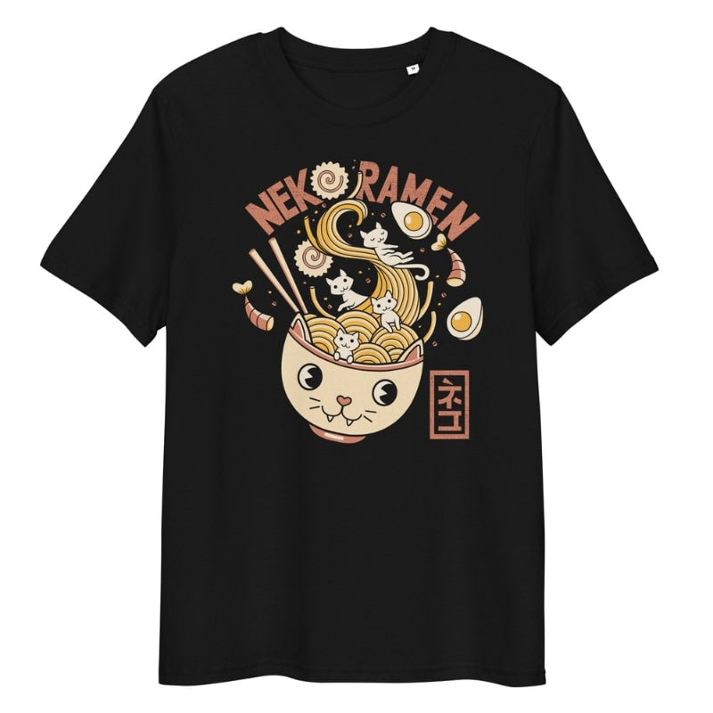 Japanese Neko Ramen T-shirt - S