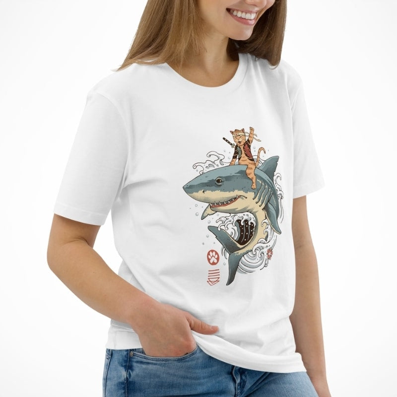 Japanese Neko Shark T-shirt