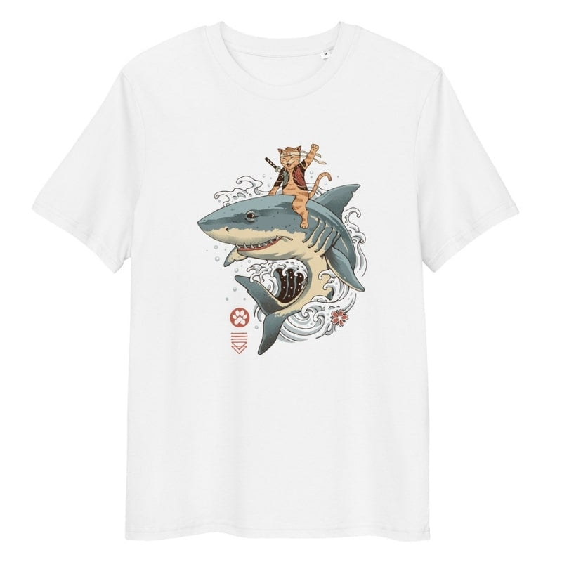 Japanese Neko Shark T-shirt - S