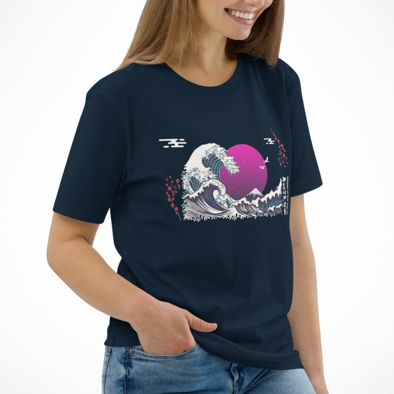 Purple Wave Japanese T-shirt