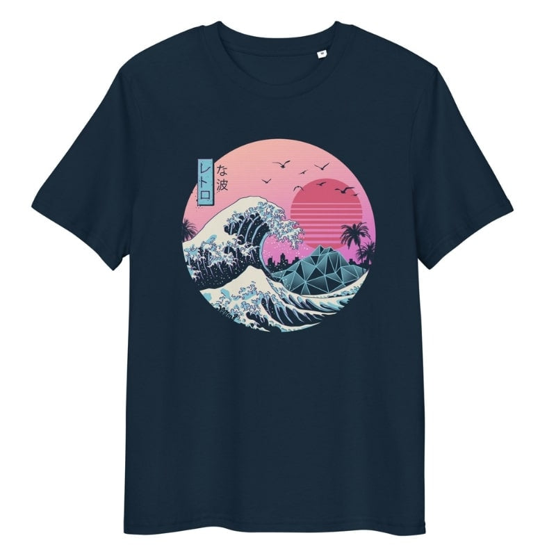 Japanese Retro Kanagawa T-shirt - S