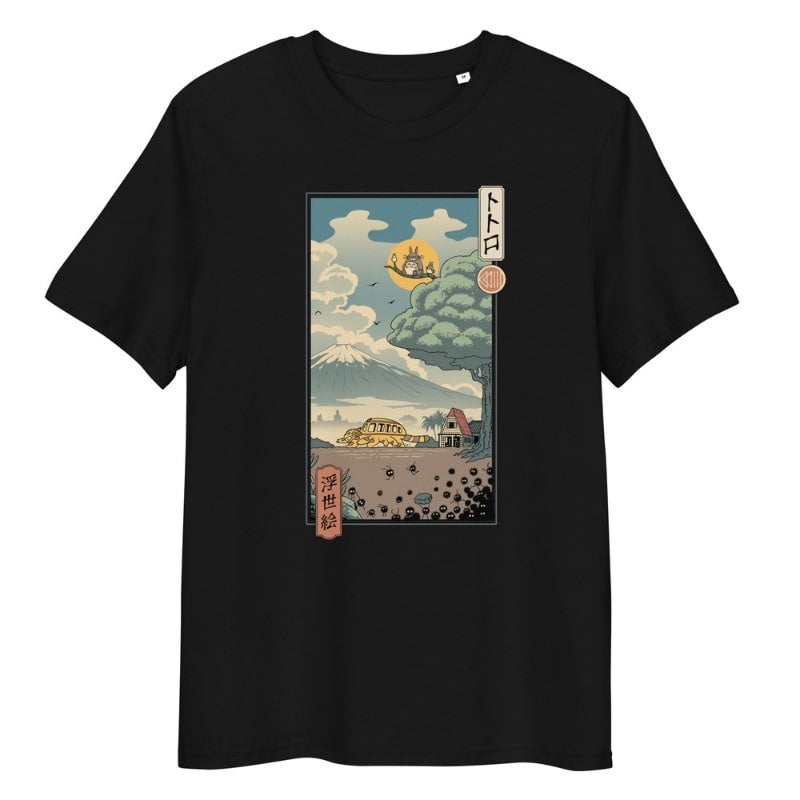 Japanese Ukiyo-e Forest Guardians T-shirt - S / Black