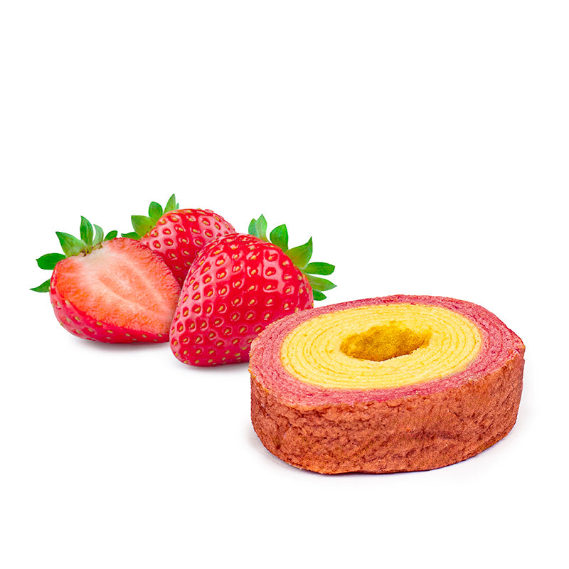 Taiyo Baumkuchen Cake - Milk & Strawberry