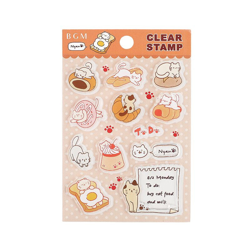 Neko Japanese Transparent Stamps