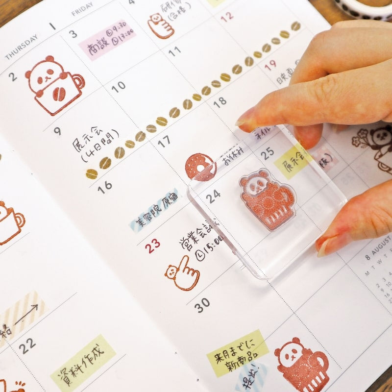 Japanese Panda Transparent Stamps