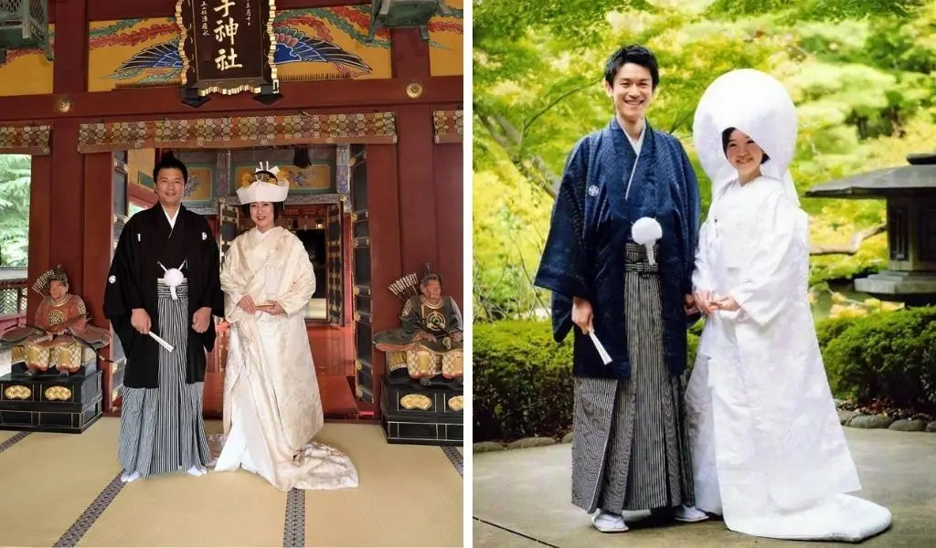 Japanese bride and groom outfit