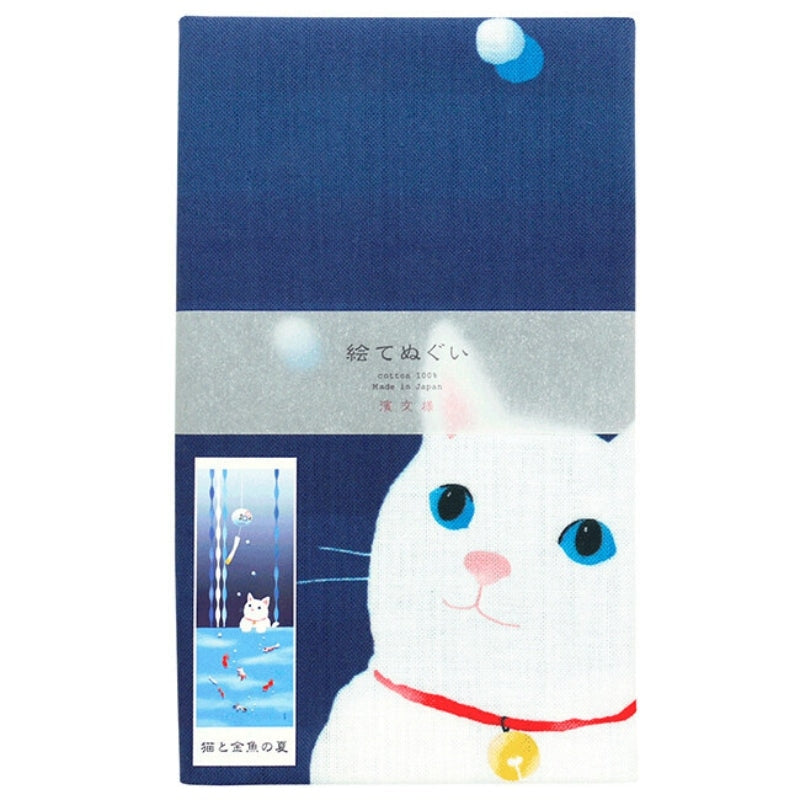 Tenugui Towel - Summer Cat