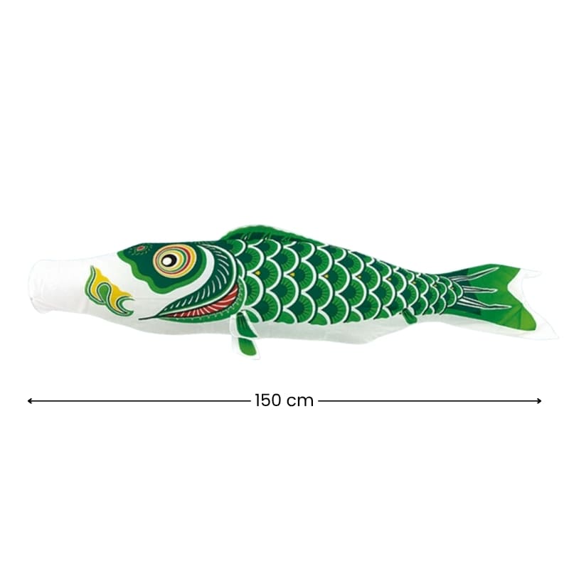 Traditional Japanese Koinobori – Green – 59