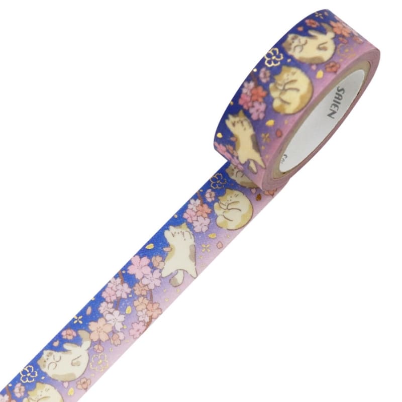 Japanese Washi Tape Sakura Cat