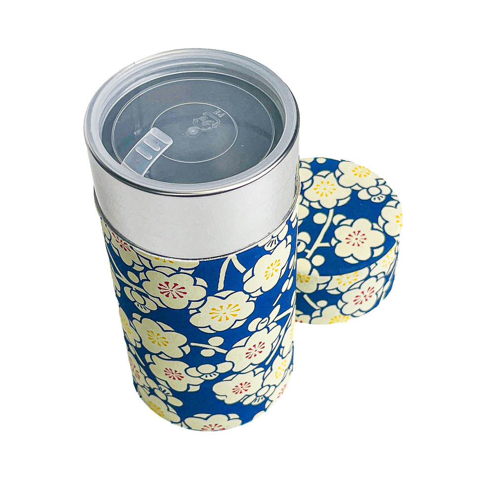 Washi Tea Caddy - Ume Blue