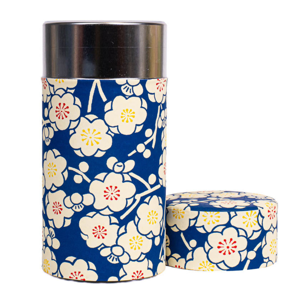 Washi Tea Caddy - Ume Blue