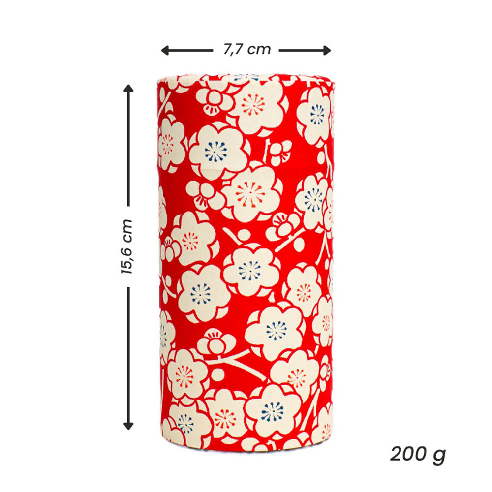 Washi Tea Caddy - Ume Red