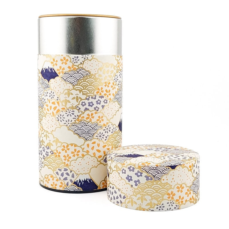 Washi Tea Canister - Yuzen