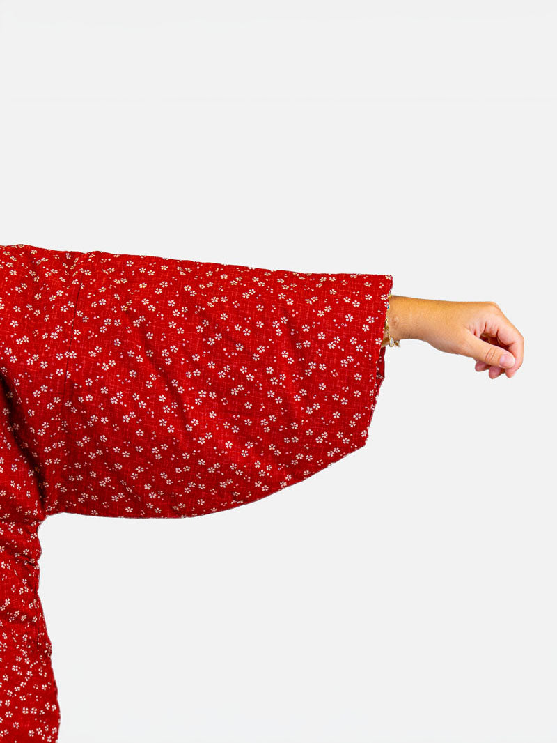 Women’s Hanten Jacket – Red Sakura