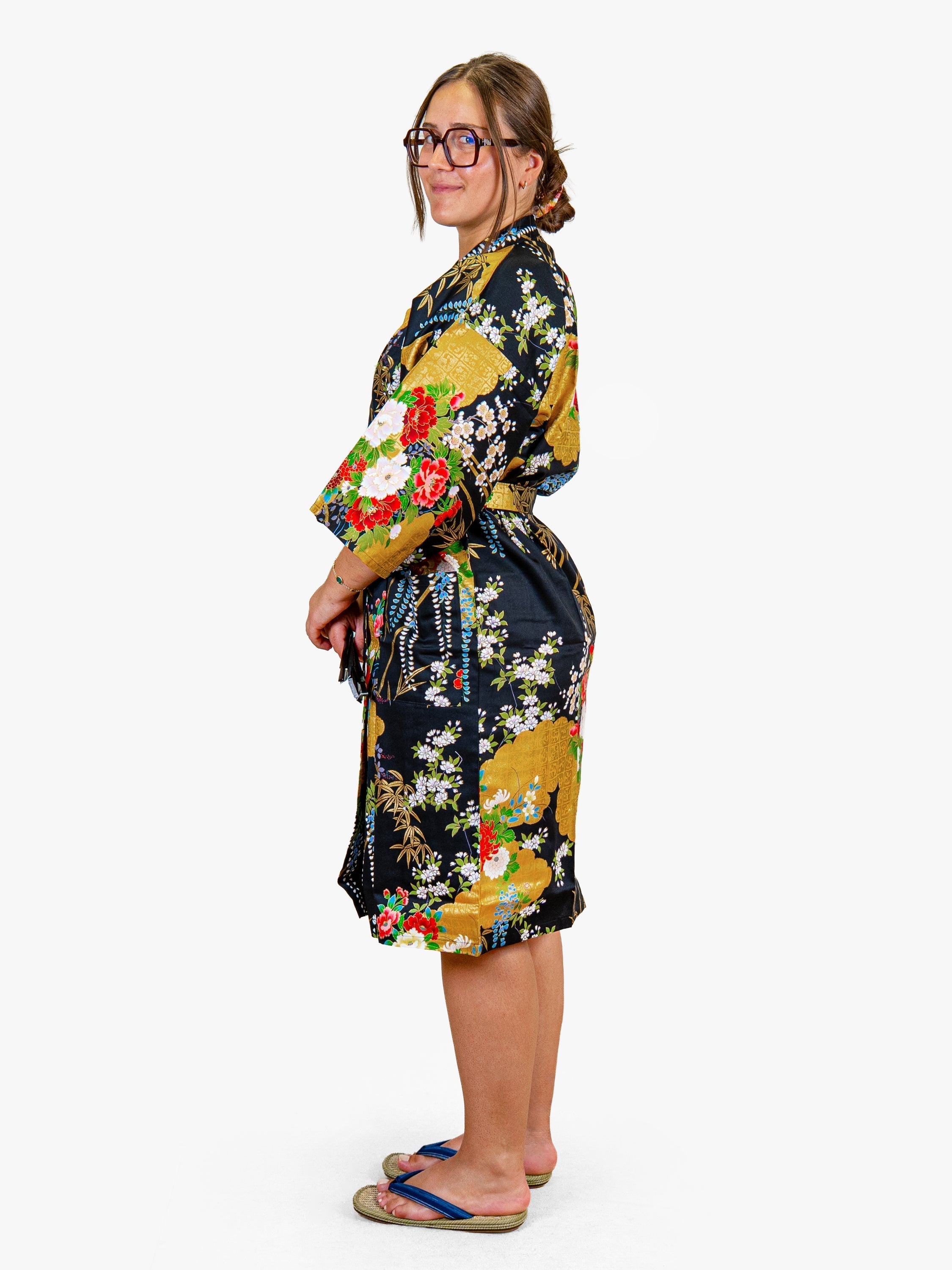 Women’s Happi Kimono – Golden Botan