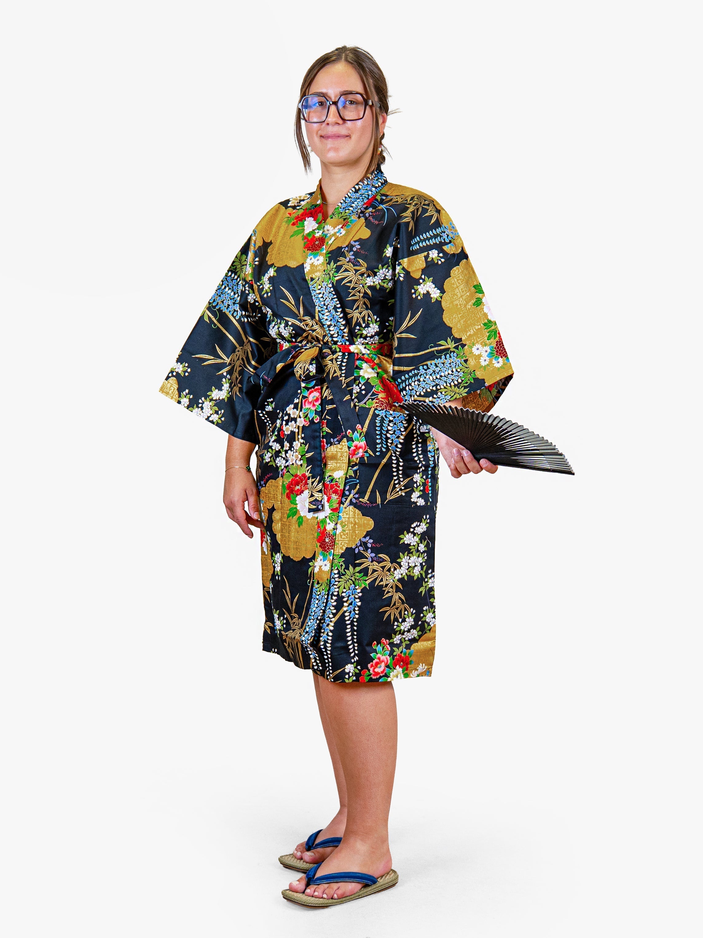 Women’s Happi Kimono – Golden Botan