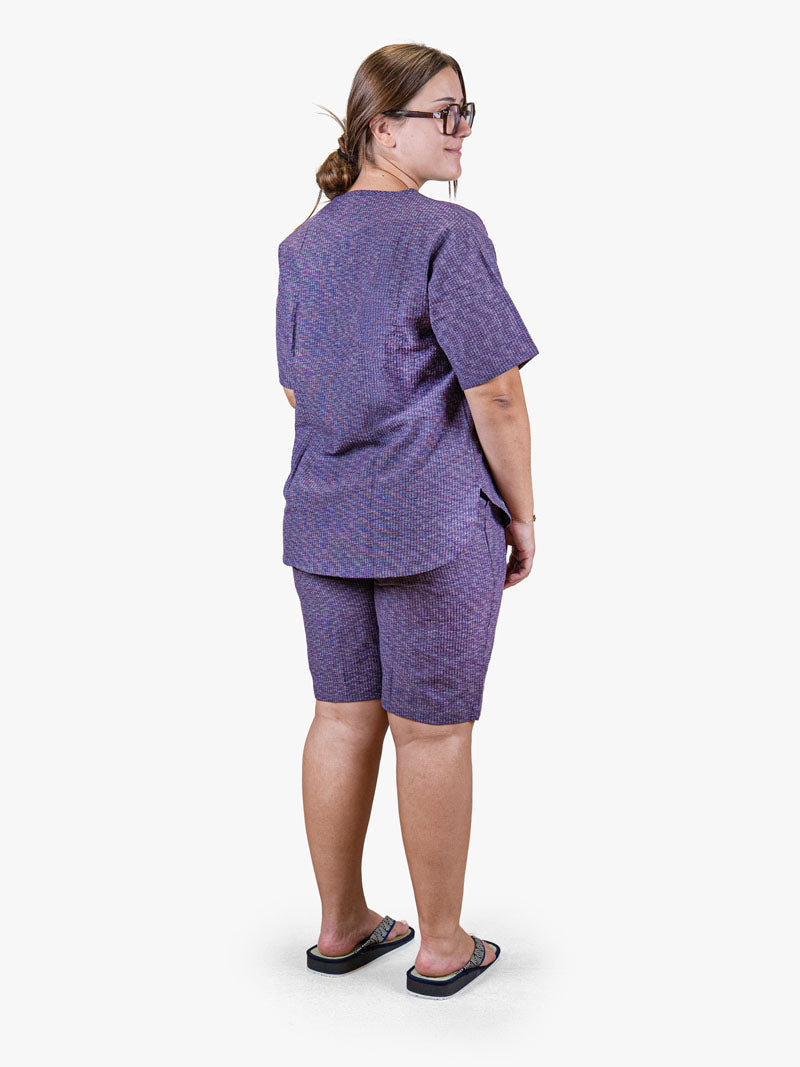 Women’s Japanese Jinbei-Style Pyjamas – Purple