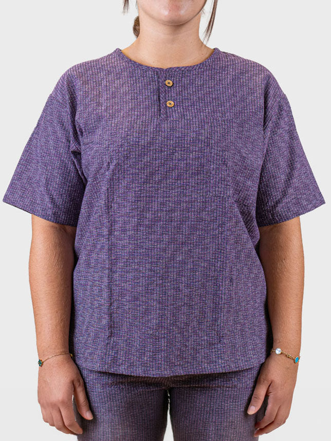 Women’s Japanese Jinbei-Style Pyjamas – Purple