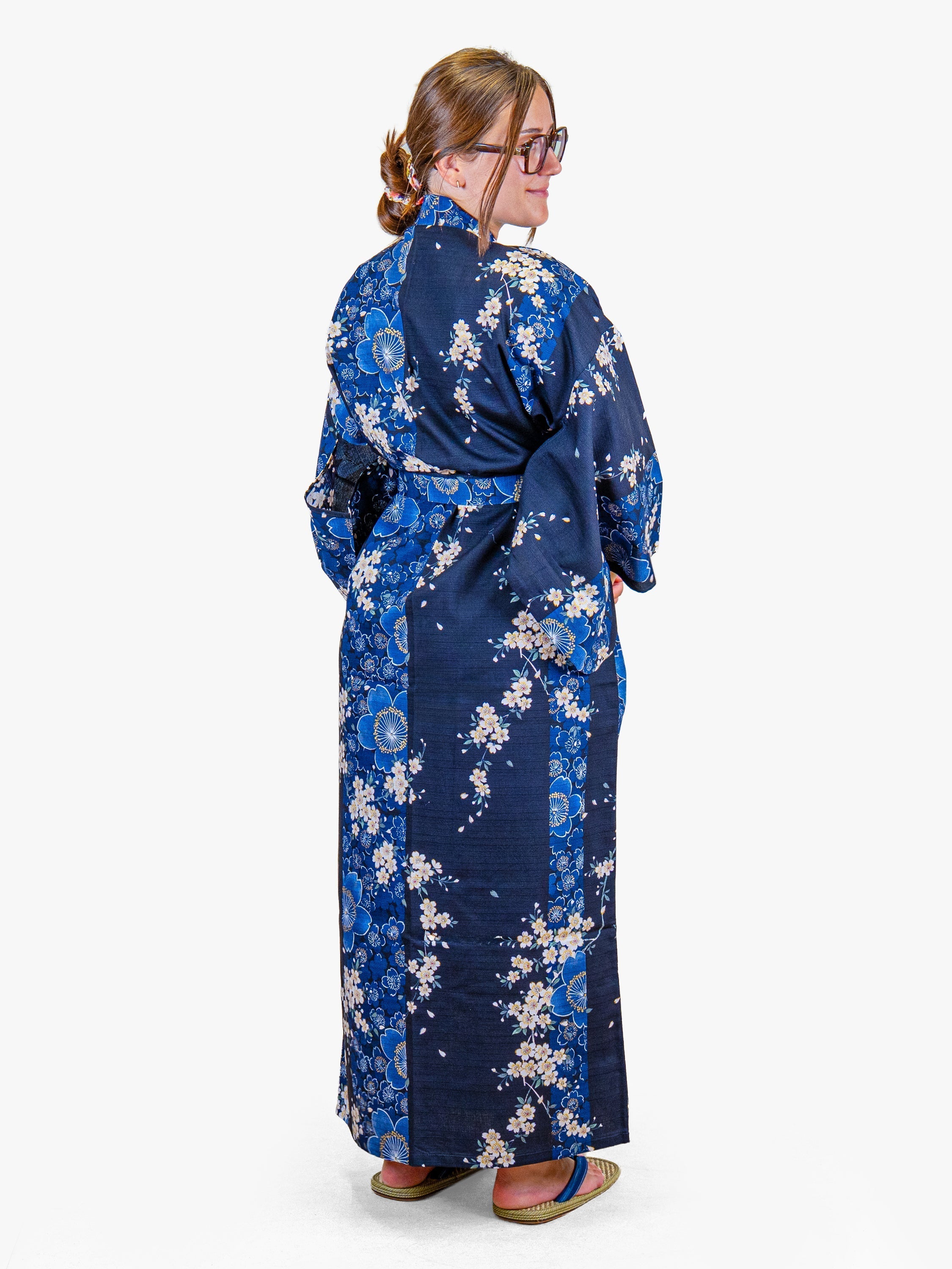 Women’s Japanese Kimono – Blue Sakura