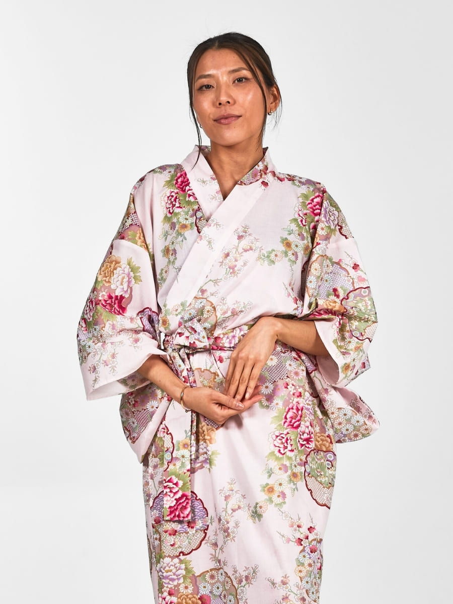 Women's Japanese Kimono - Maru Mon | Japan Avenue