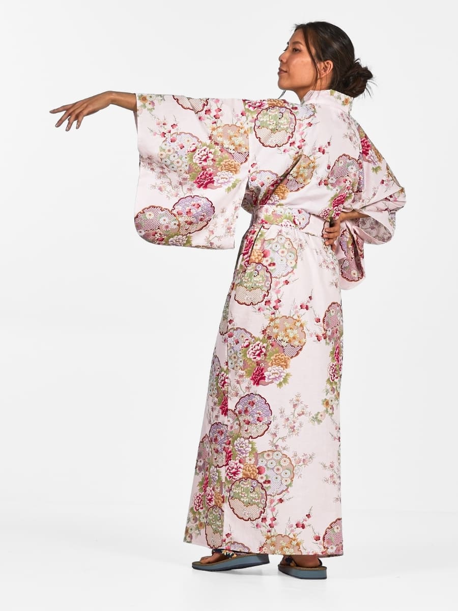 Women's Japanese Kimono - Maru Mon | Japan Avenue