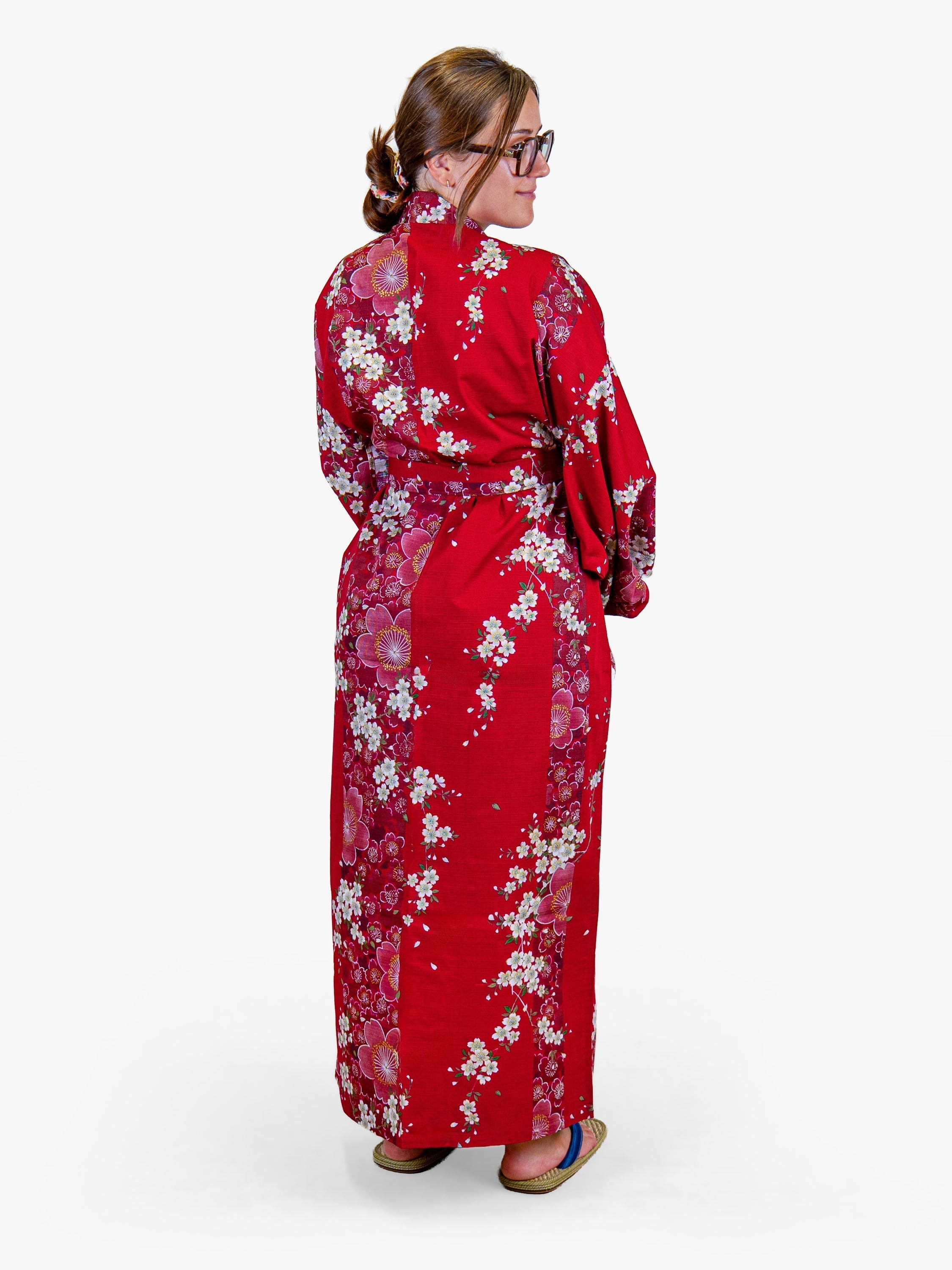 Women’s Japanese Kimono – Red Sakura