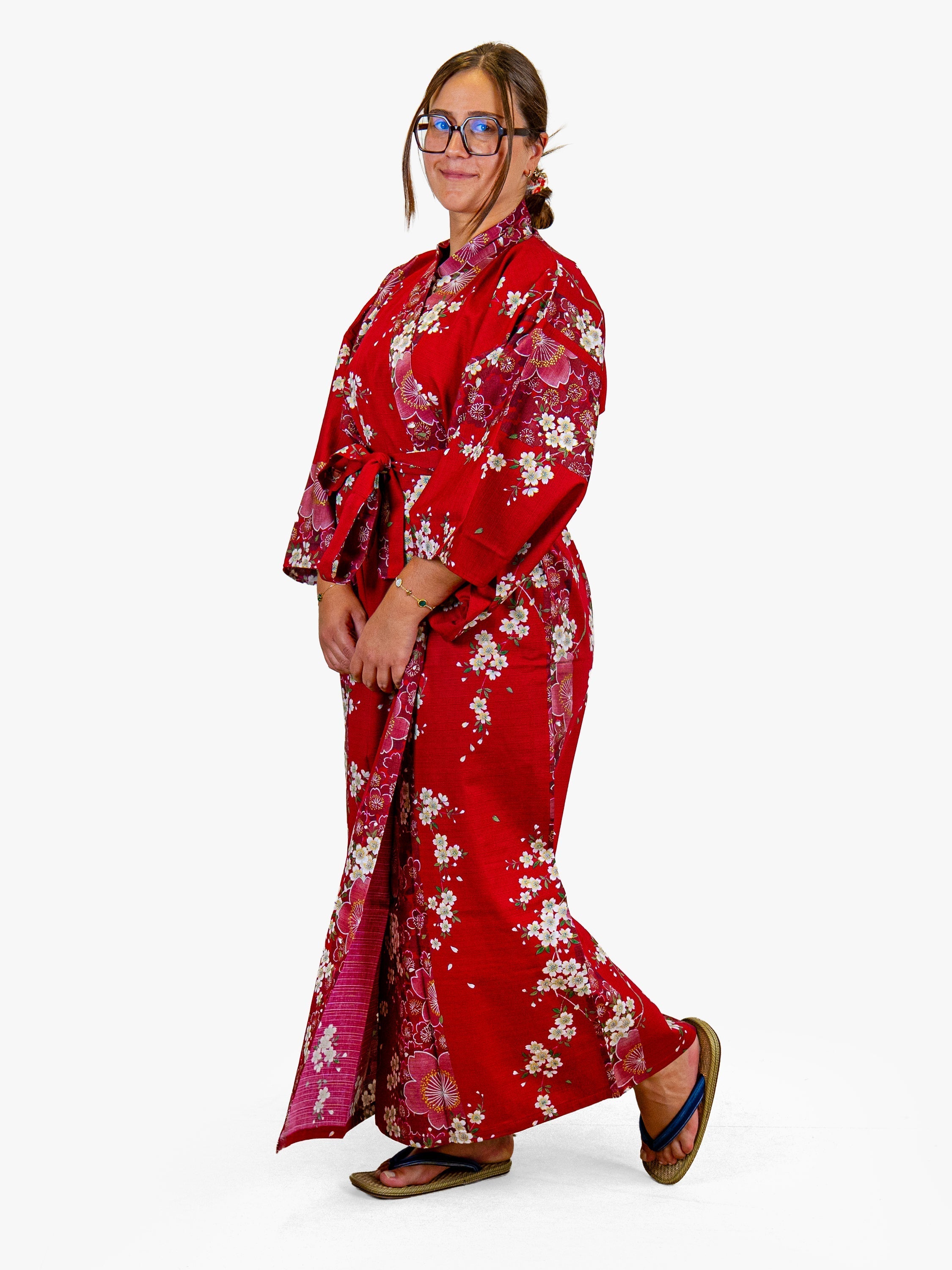 Women’s Japanese Kimono – Red Sakura