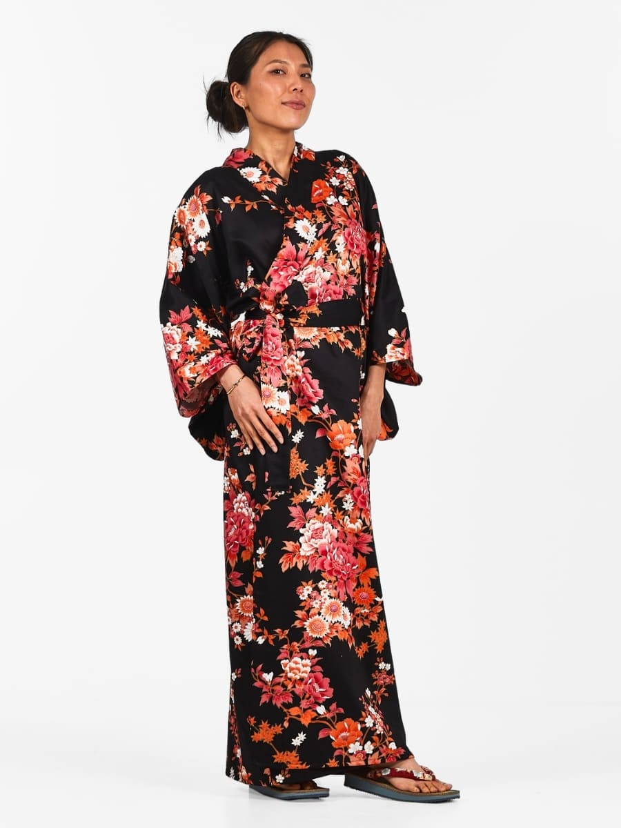 Women’s Japanese Kimono - Sakura to Botan One Size