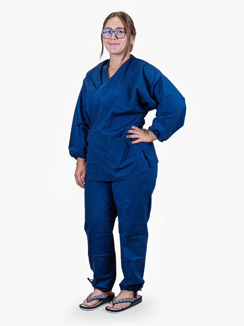 Women’s Japanese Samue Pyjamas – Navy Blue