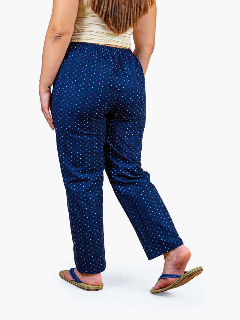 Women’s Japanese Trousers – Navy Blue Arare