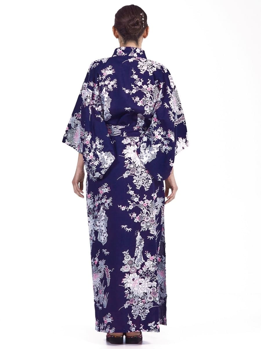 Women’s Yukata Kimono - Peony & Geisha