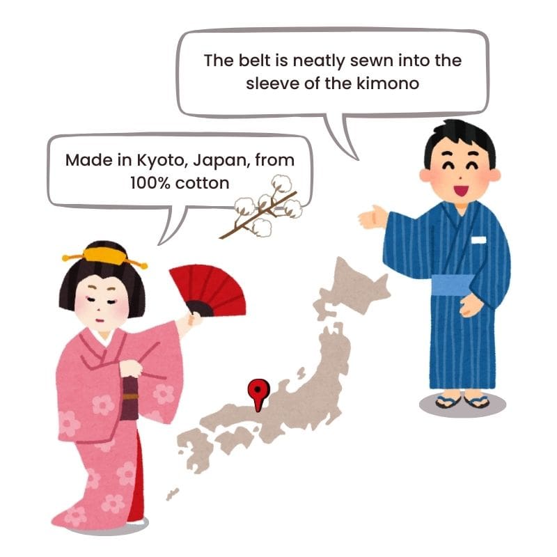 Women’s Yukata Kimono - Peony & Geisha