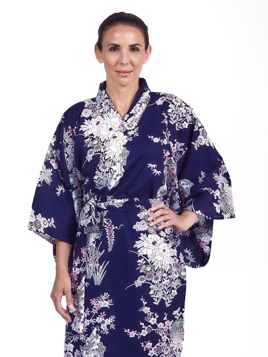 Women’s Yukata Kimono - Peony & Geisha