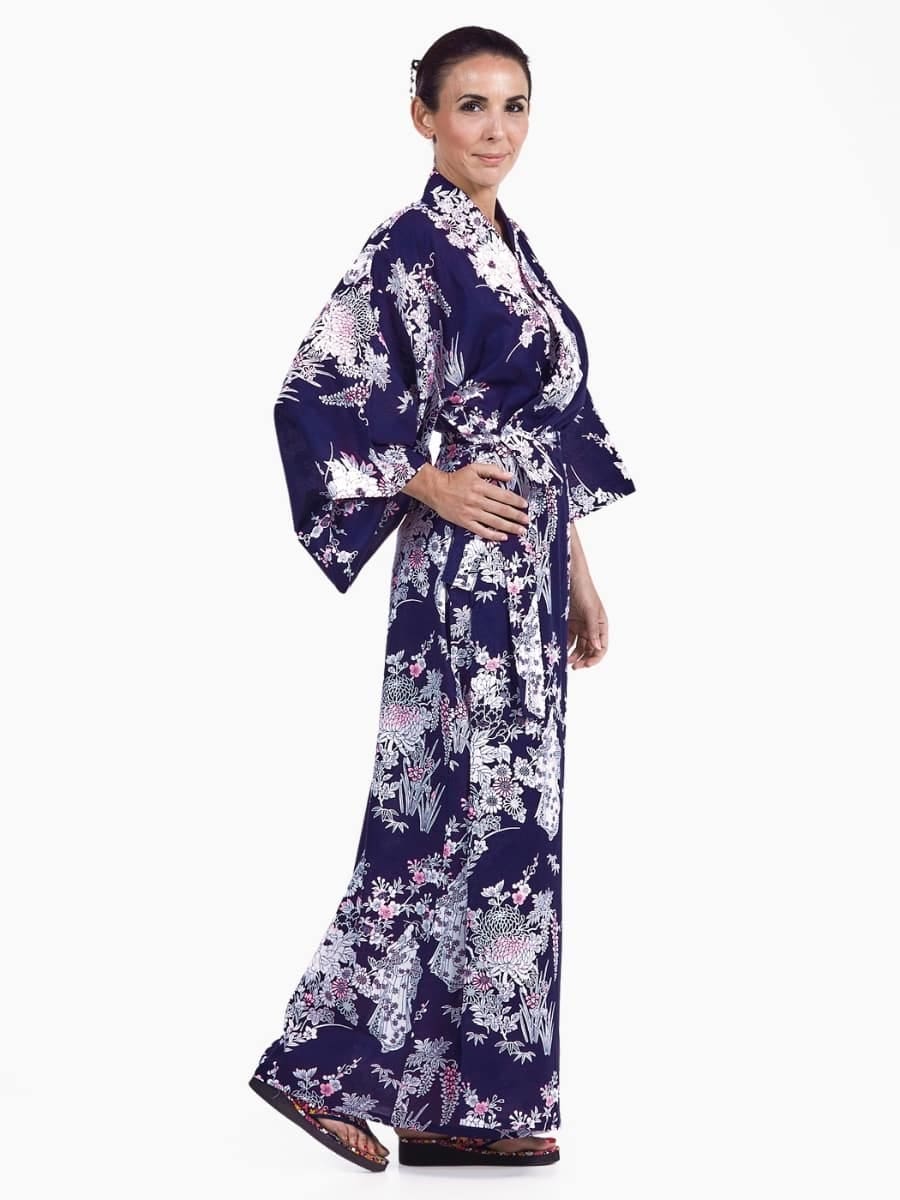 Women’s Yukata Kimono - Peony & Geisha