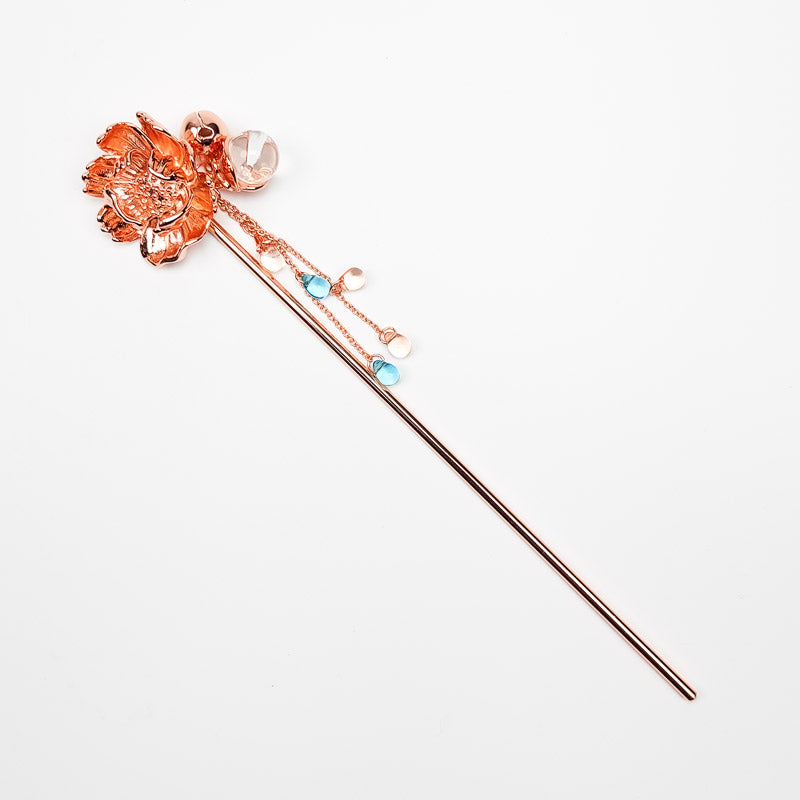 Kanzashi Hair Stick - Peony