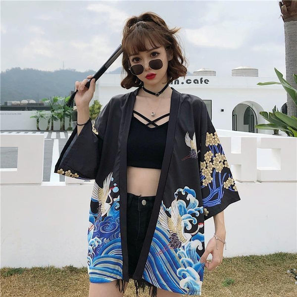 Blue And Gold Kimono | Japan Avenue