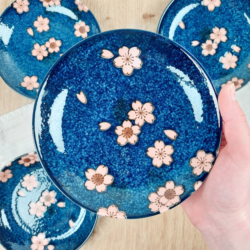 Set of 5 Japanese Plates - Sakura