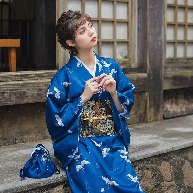 Traditional Japanese womens kimono dress Japan national costume