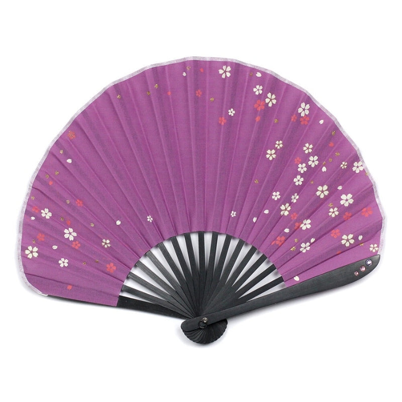 Sakura Violet Japanese Fan
