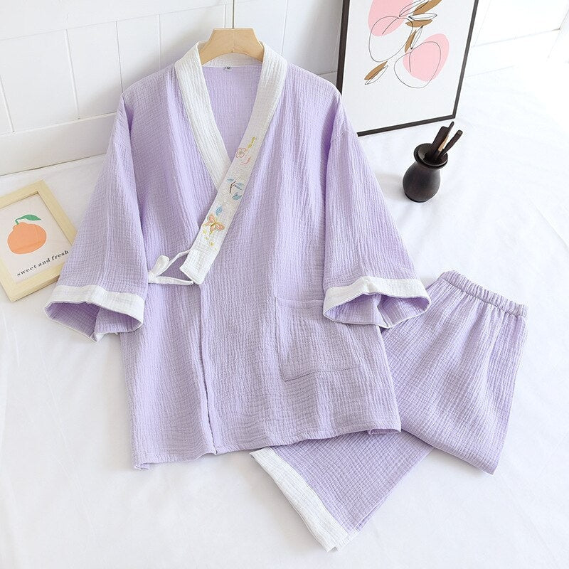 Fall Winter Women’s Jinbei Purple / M