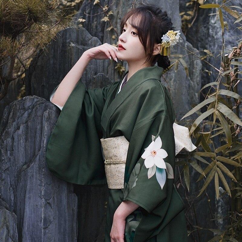 Green 2025 kimono outfit