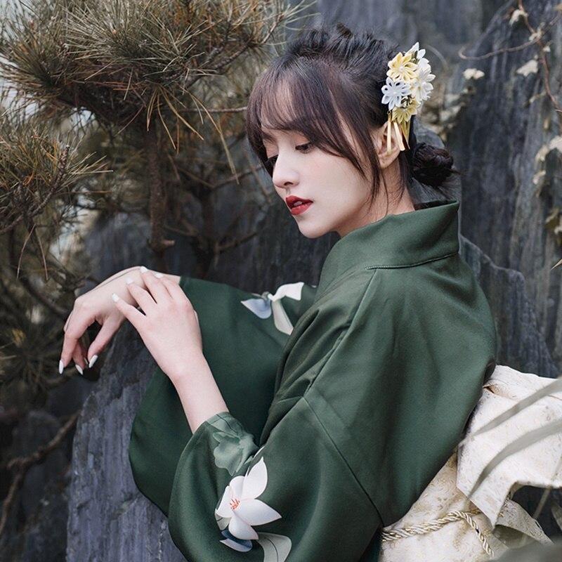 Green Kimono Dress For Women