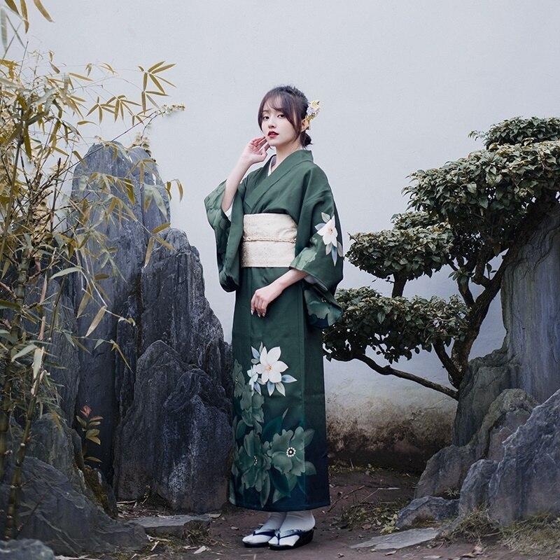 Green Kimono Dress For Women