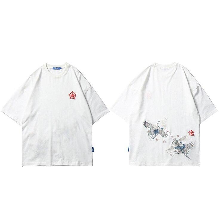 Japanese Aesthetic Shirt - Crane White / M